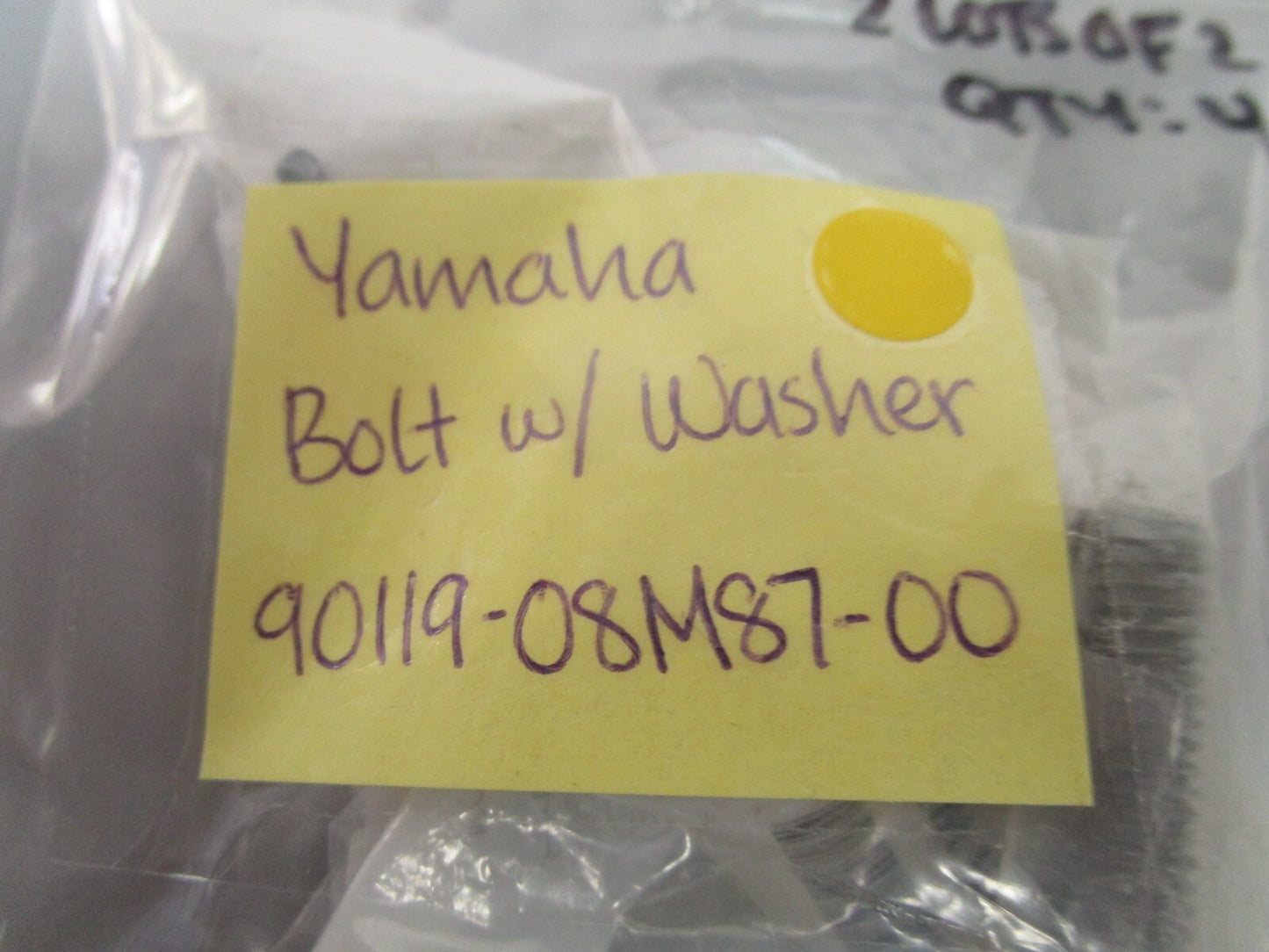 *NEW OEM* (LOT OF 2) 0810 Yamaha Bolt w/ Washer 90119-08M87-00