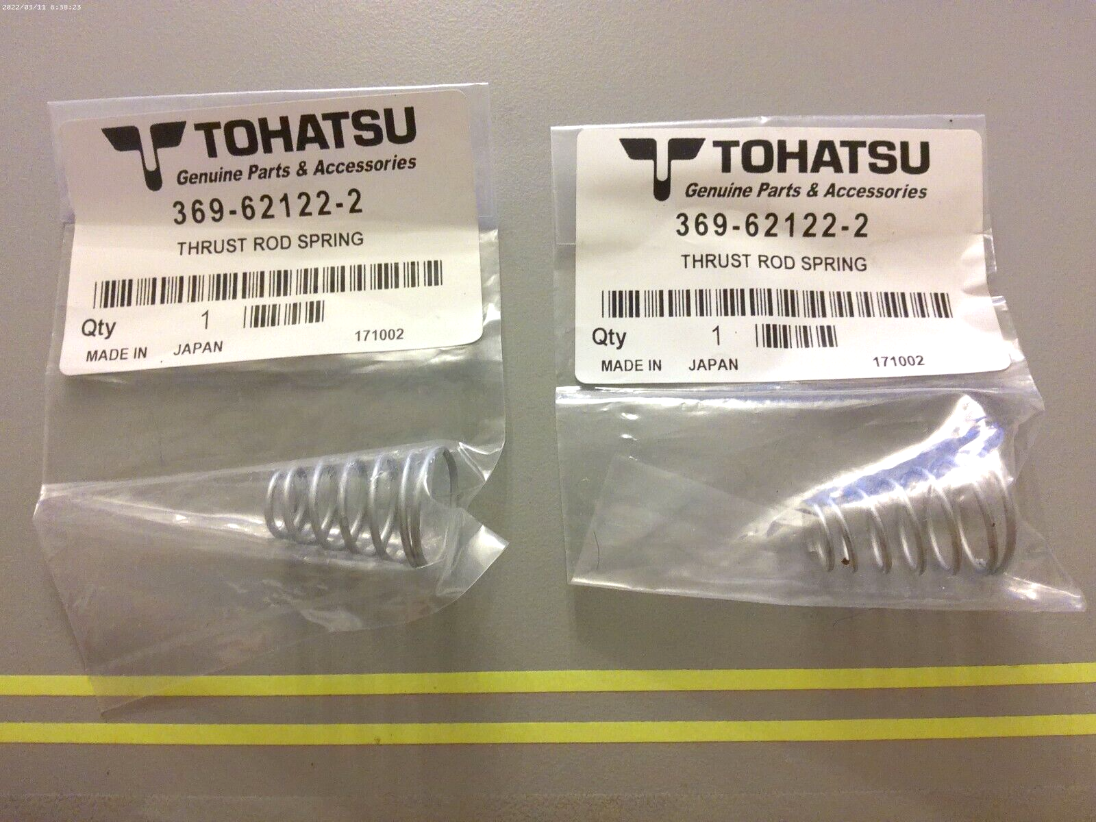 *NEW OEM* (LOT OF 2) 0810 Tohatsu Spring 369-62122-2 369-621222