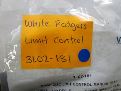*NEW OEM* 0810 White Rodgers Limit Control 3L02-181