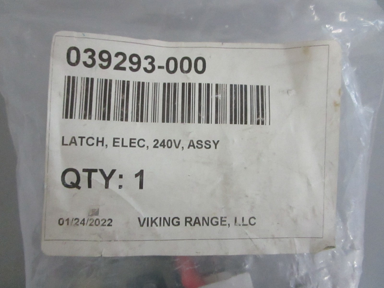 *NEW OEM* 0820 Viking 240V Latch Assy 039293-000