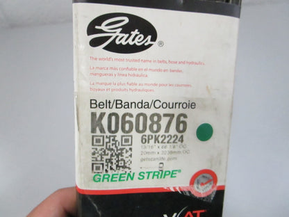 Gates K060876 Micro-V Serpentine Belt 6-Rib 87.57in NEW 0810