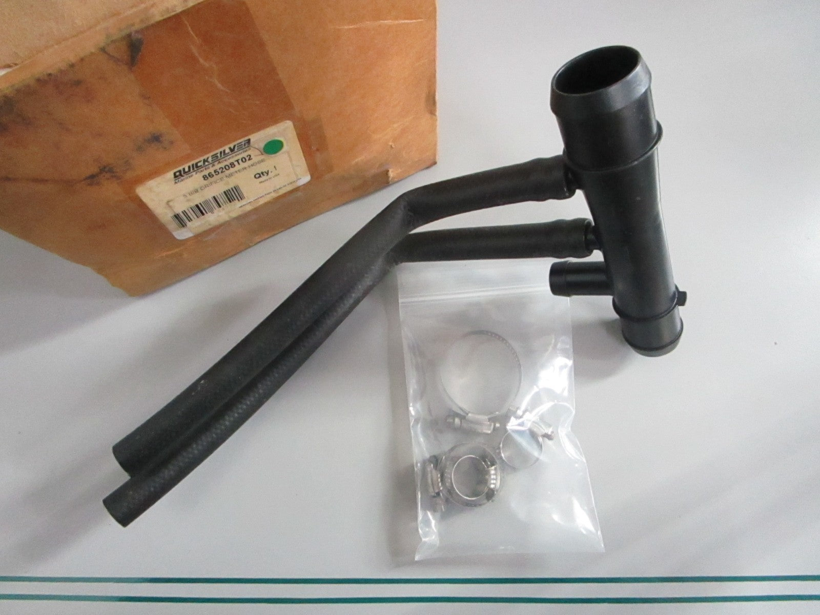 NEW OEM 865208T02 Mercury Quicksilver 3 Bib Orifice Meter Hose 0820