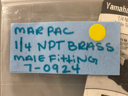 *NEW* 0750 MarPac 1/4 NPT BRASS MALE FITTING 7-0924