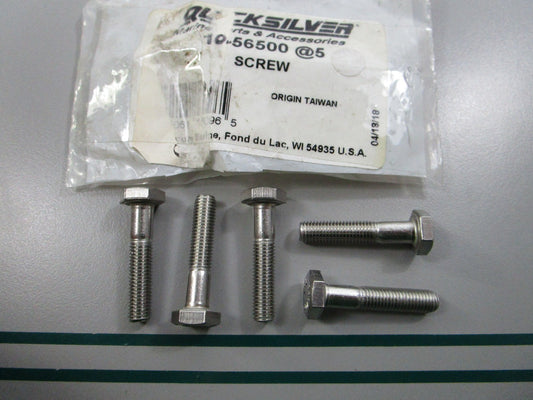 NEW OEM (LOT OF 5) 10-56500 Mercury Quicksilver Screw 0810