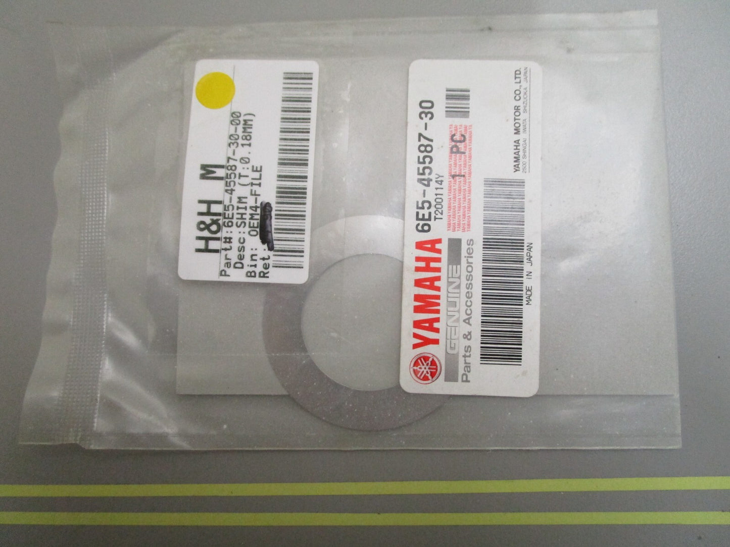 *NEW OEM* 0810 Yamaha (T:0.18MM) Shim 6E5-45587-30-00