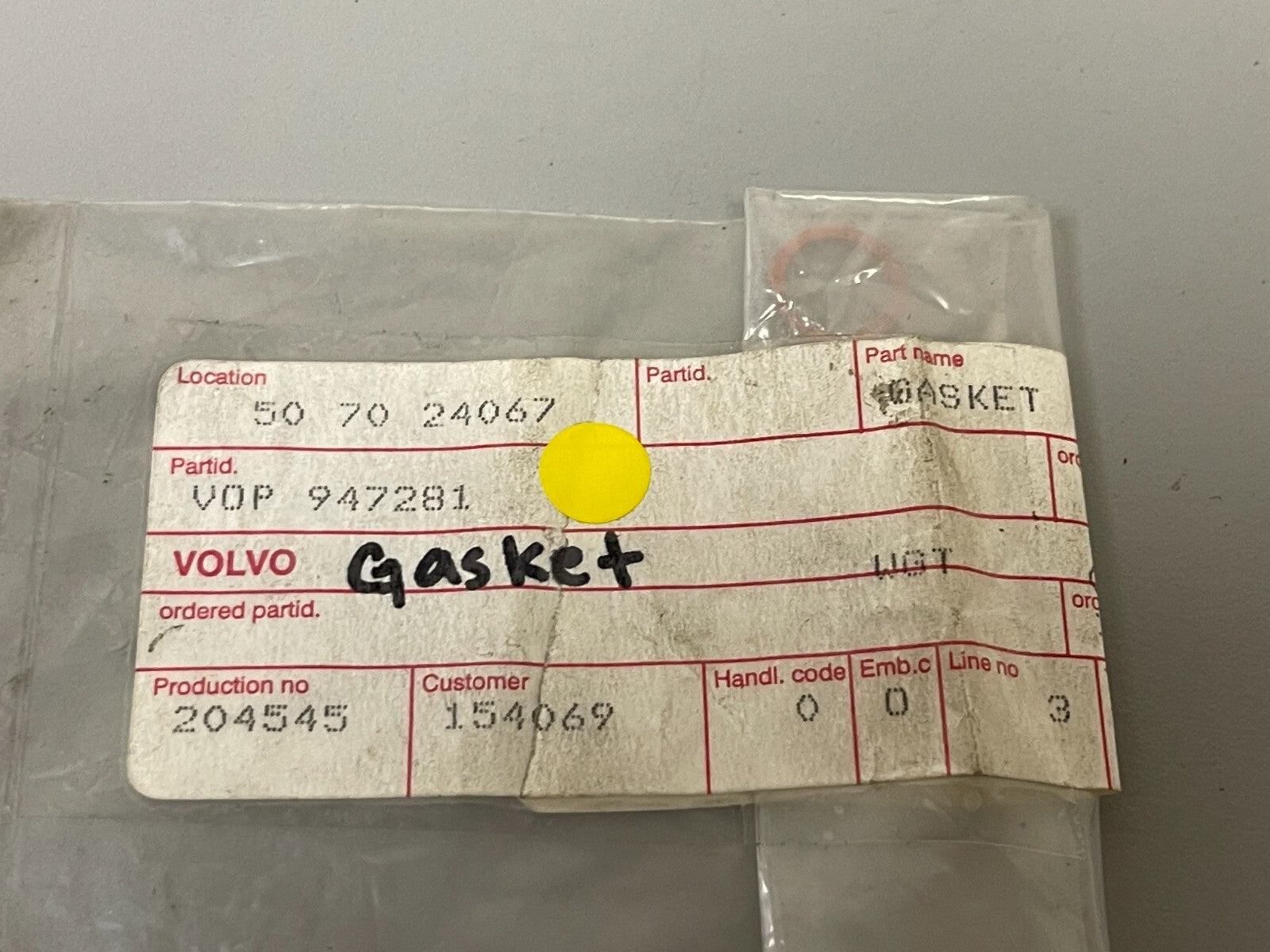 *NEW OEM* (LOT OF 2) 0810 Volvo Penta Gasket 947281