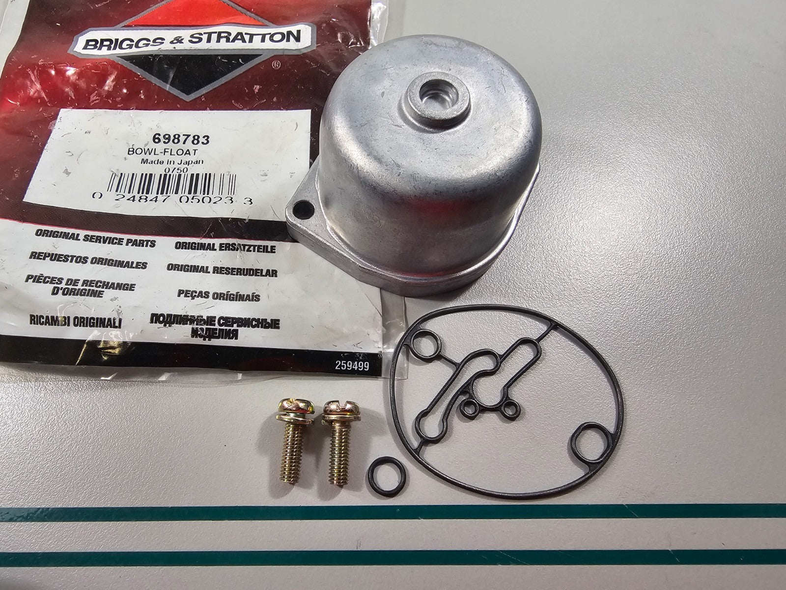 NEW OEM 698783 Briggs & Stratton Float Bowl 0810