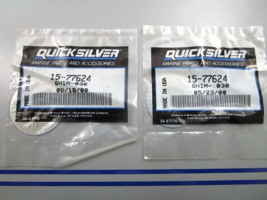 *NEW OEM* (LOT OF 2) 0810 Mercury Quicksilver .030 Shim 15-77624