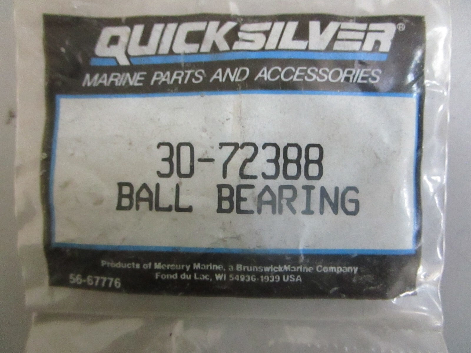 *NEW OEM* 0810 Mercury Quicksilver Ball Bearing 30-72388