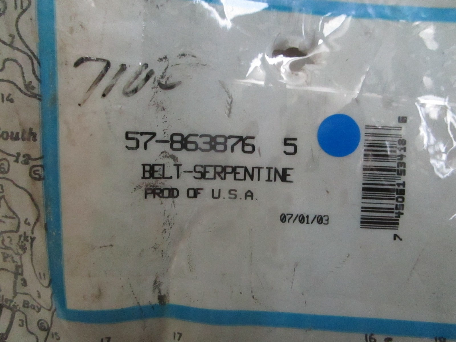 *NEW OEM* 0820 Mercury Quicksilver Serpentine Belt 57-863876 5