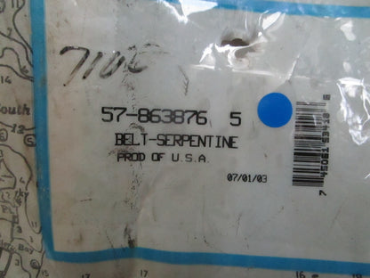 *NEW OEM* 0820 Mercury Quicksilver Serpentine Belt 57-863876 5