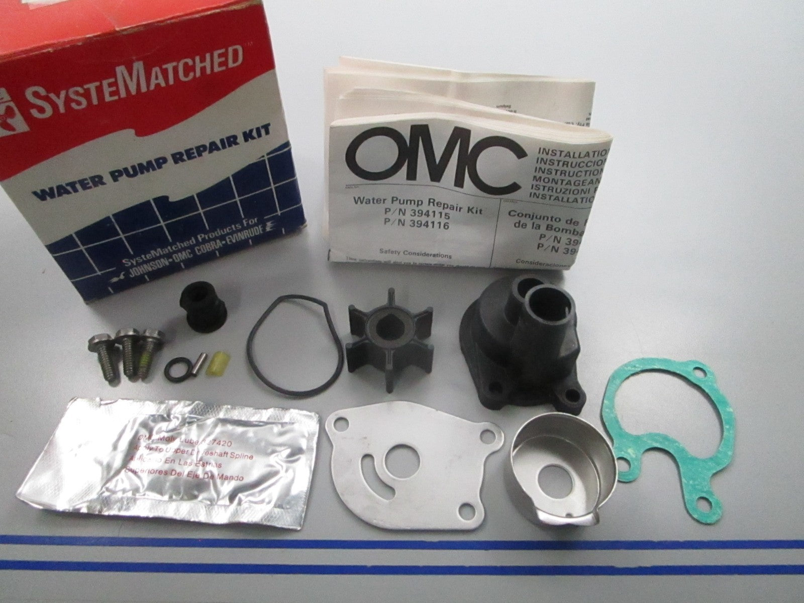 NEW OEM 394116 0394116 OMC Johnson Evinrude Water Pump Repair Kit 0810