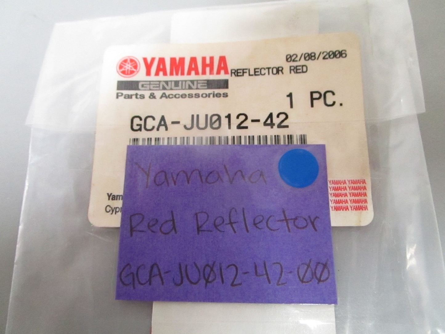 NEW OEM GCA-JU012-42-00 Yamaha Red Reflector 0810