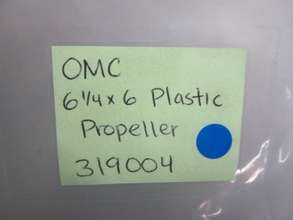 *NEW OEM* 0820 OMC Johnson Evinrude 6¼×6 Plastic Propeller 319004 0319004