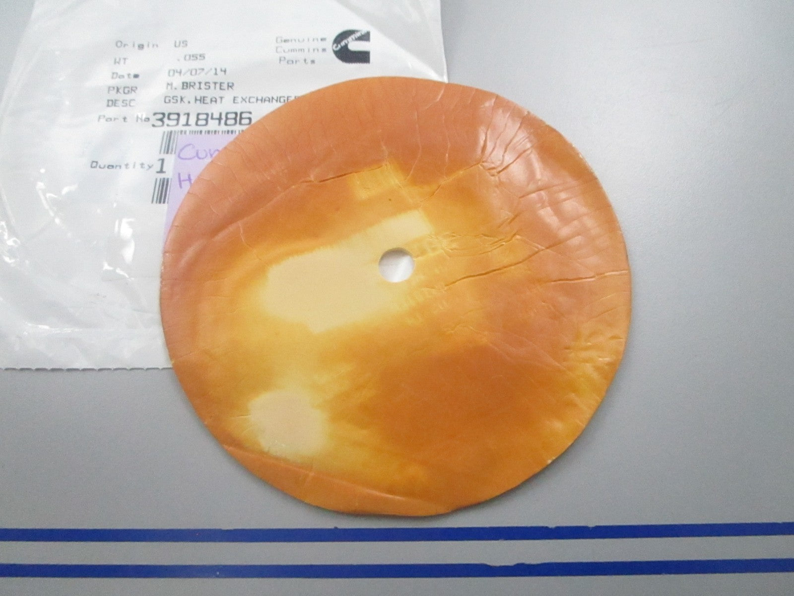 *NEW OEM* 0810 Cummins Heat Exchanger Gasket 3918486