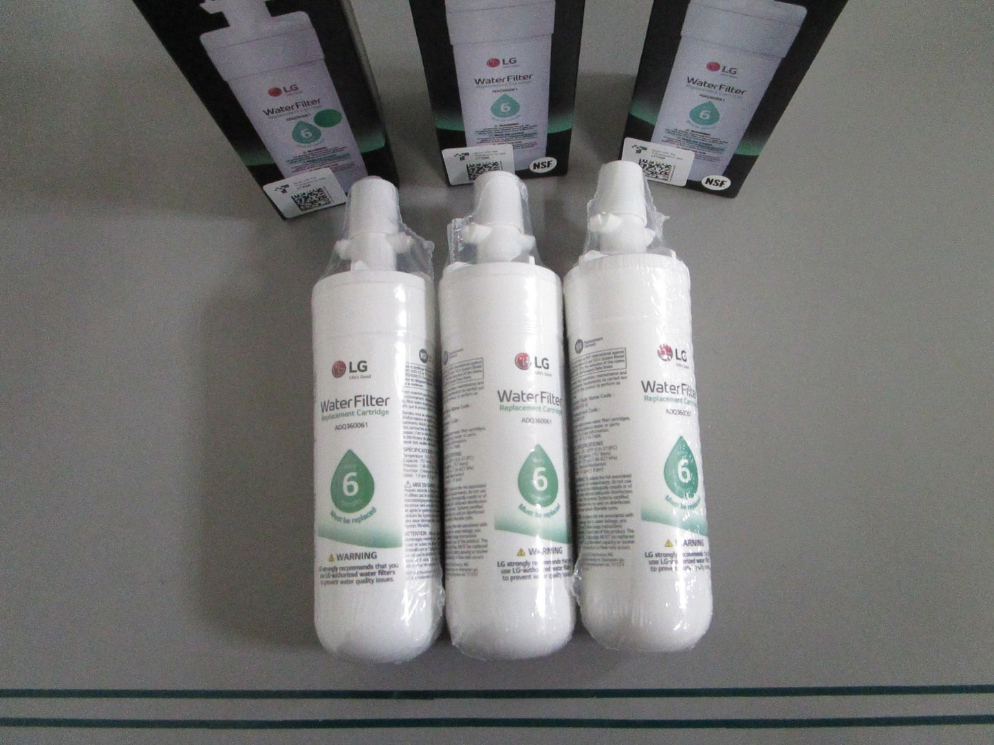 LG NEW OEM LT700P ADQ36006101 Refrigerator Water Filter Lot of 3 NOS 0820