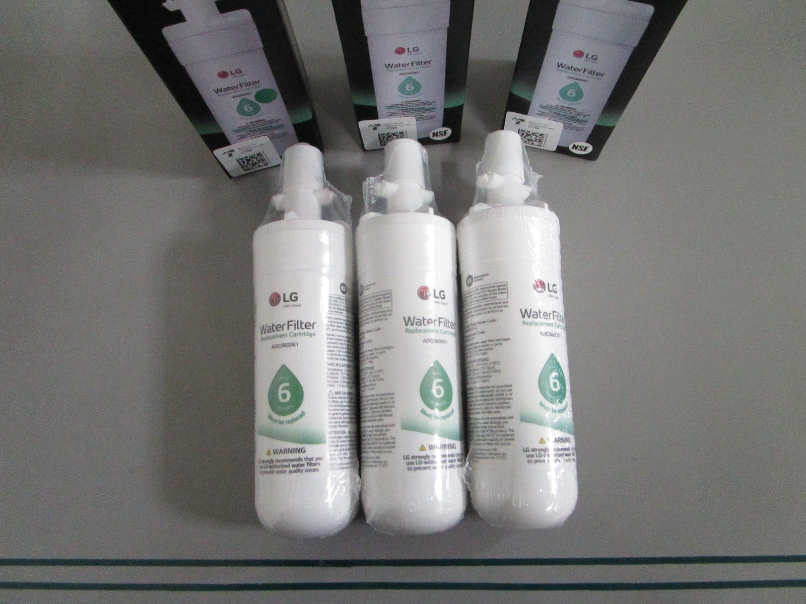 LG NEW OEM LT700P ADQ36006101 Refrigerator Water Filter Lot of 3 NOS 0820