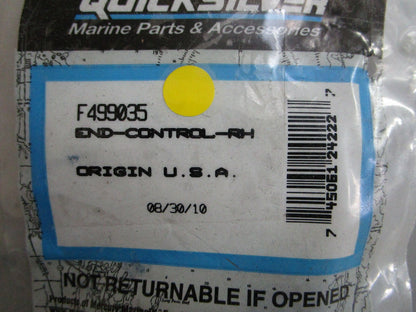 *NEW OEM* 0820 Mercury Quicksilver Right Hand Control End F499035