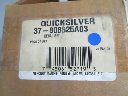 NEW OEM 37-808525A03 Mercury Quicksilver Decal Set 0820