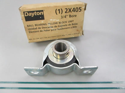 NEW 2X405 Dayton Ball Bearing Pillow Block Unit 0810