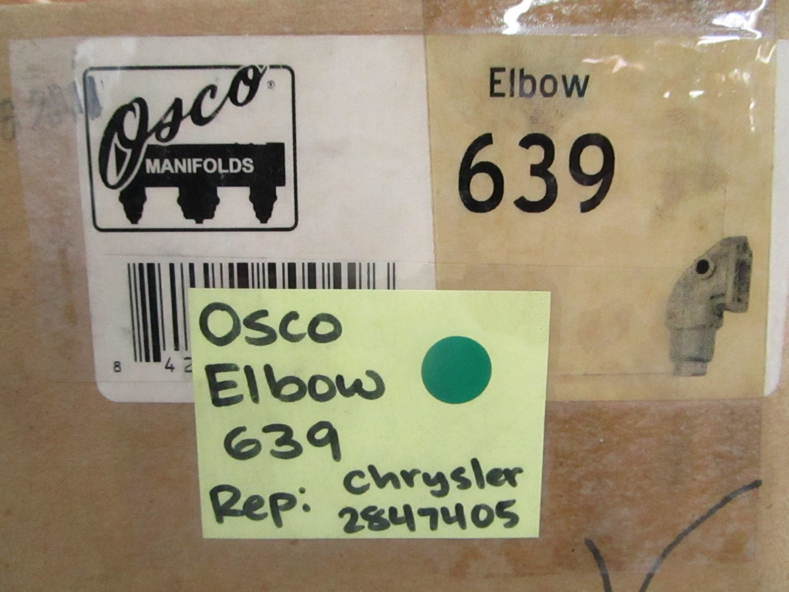 NEW 639 Osco Elbow Replaces: 2847405 Chrysler 0820
