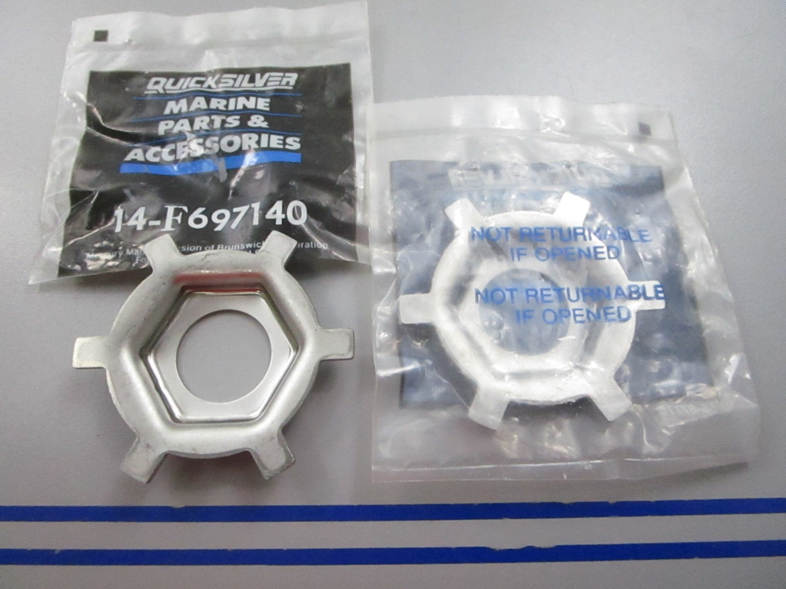 NEW OEM (LOT OF 2) 14-F697140 Mercury Quicksilver Tab Washer 0810