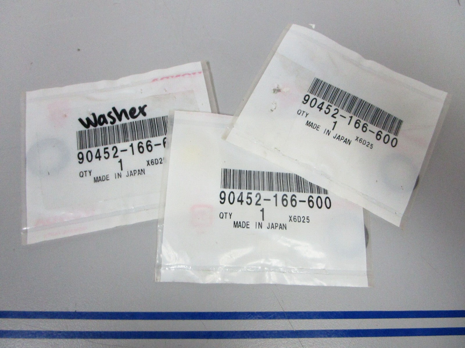 *NEW OEM* (LOT OF 3) 0770 Honda 12MM Washer 90452-166-600
