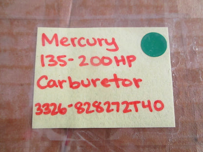 NEW OEM 3326-828272T40 Mercury Quicksilver 135-200HP Carburetor 0820