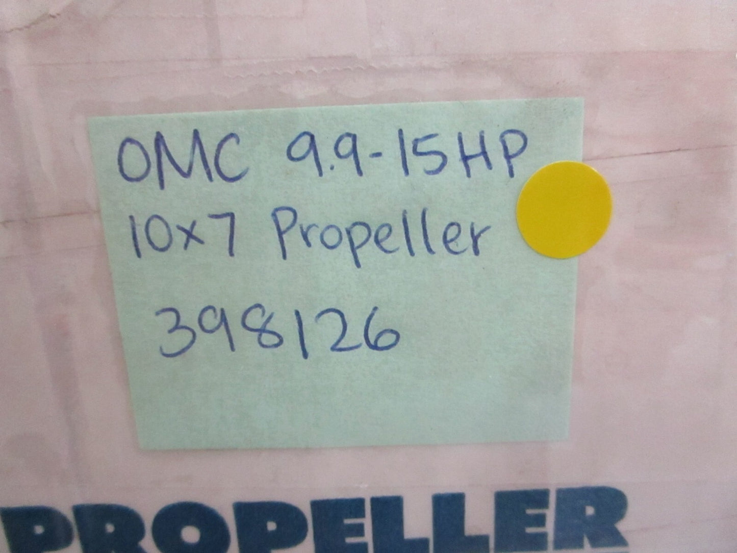 *NEW OEM* 0820 OMC Johnson Evinrude 9.9-15HP 10×7 Propeller 398126 0398126