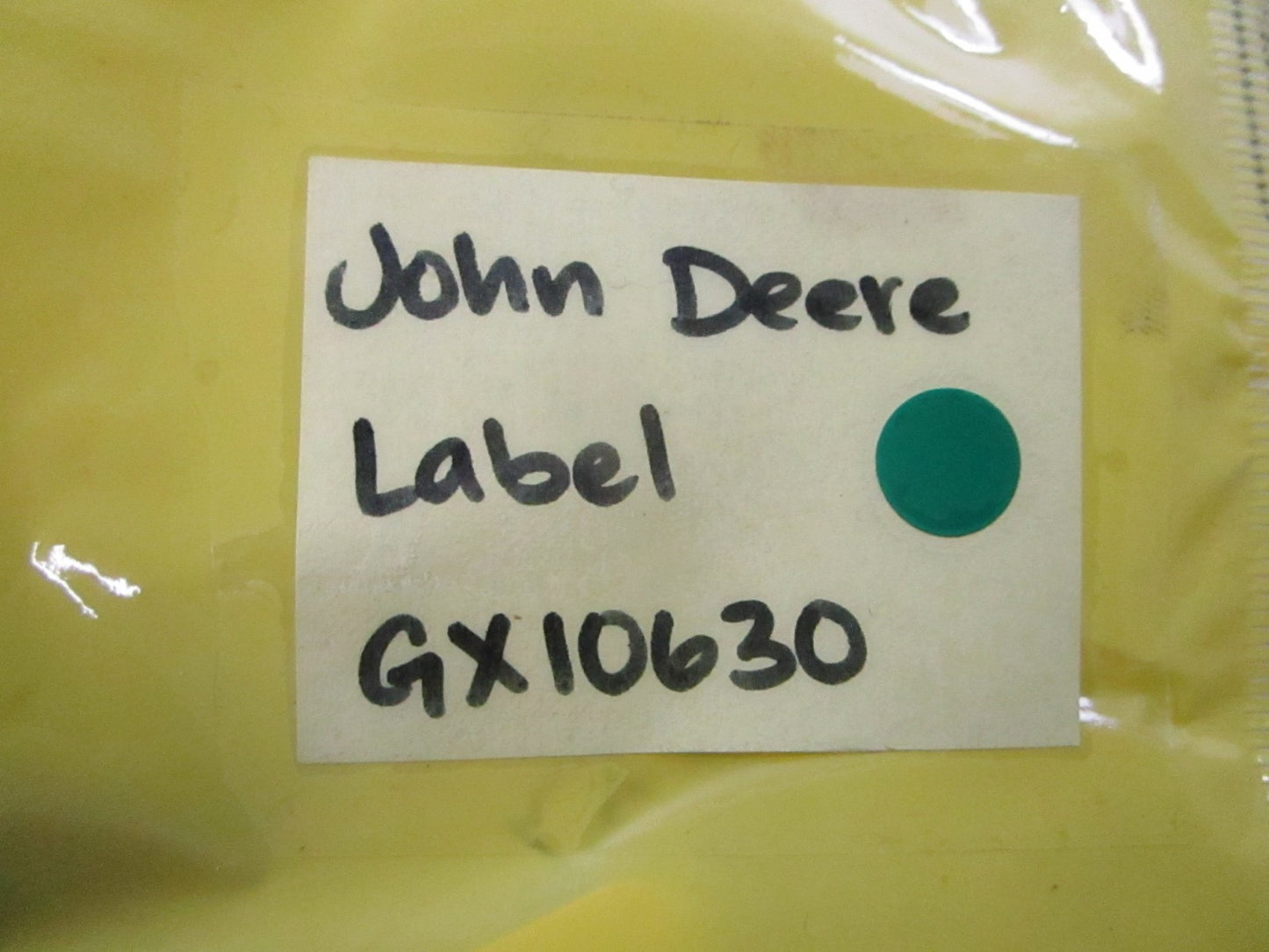NEW OEM GX10630 John Deere Label 0810