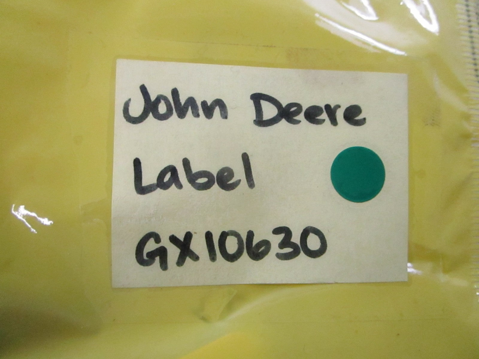 NEW OEM GX10630 John Deere Label 0810