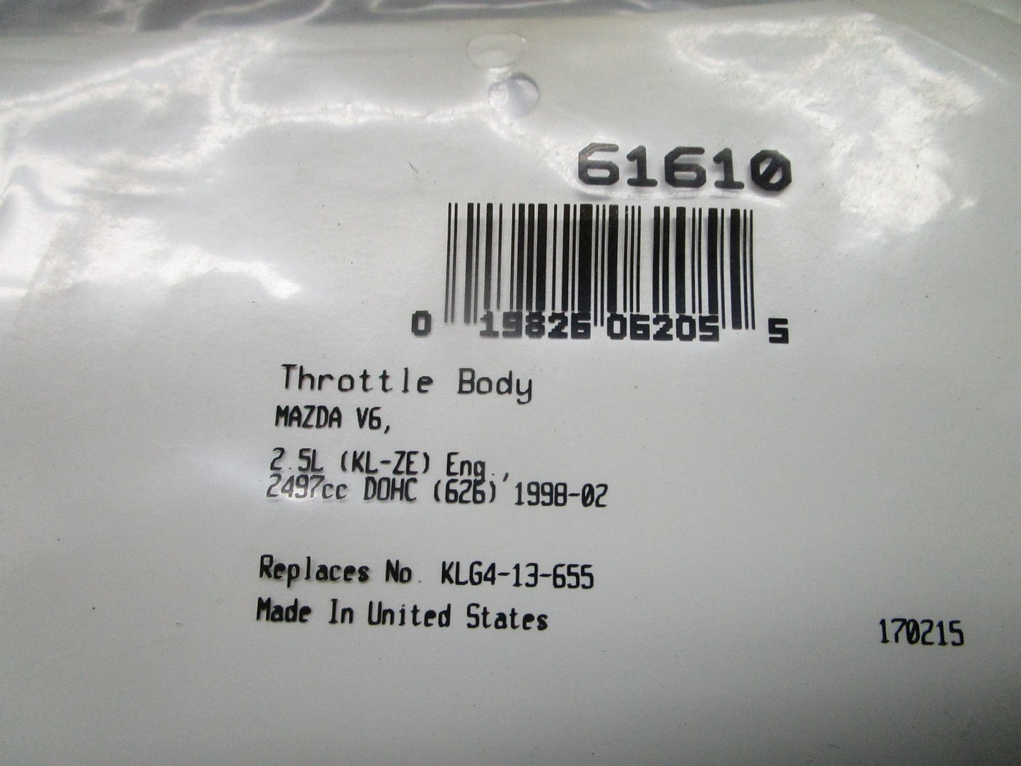 *NEW* 0810 Fel-Pro Throttle Body Gasket 61610