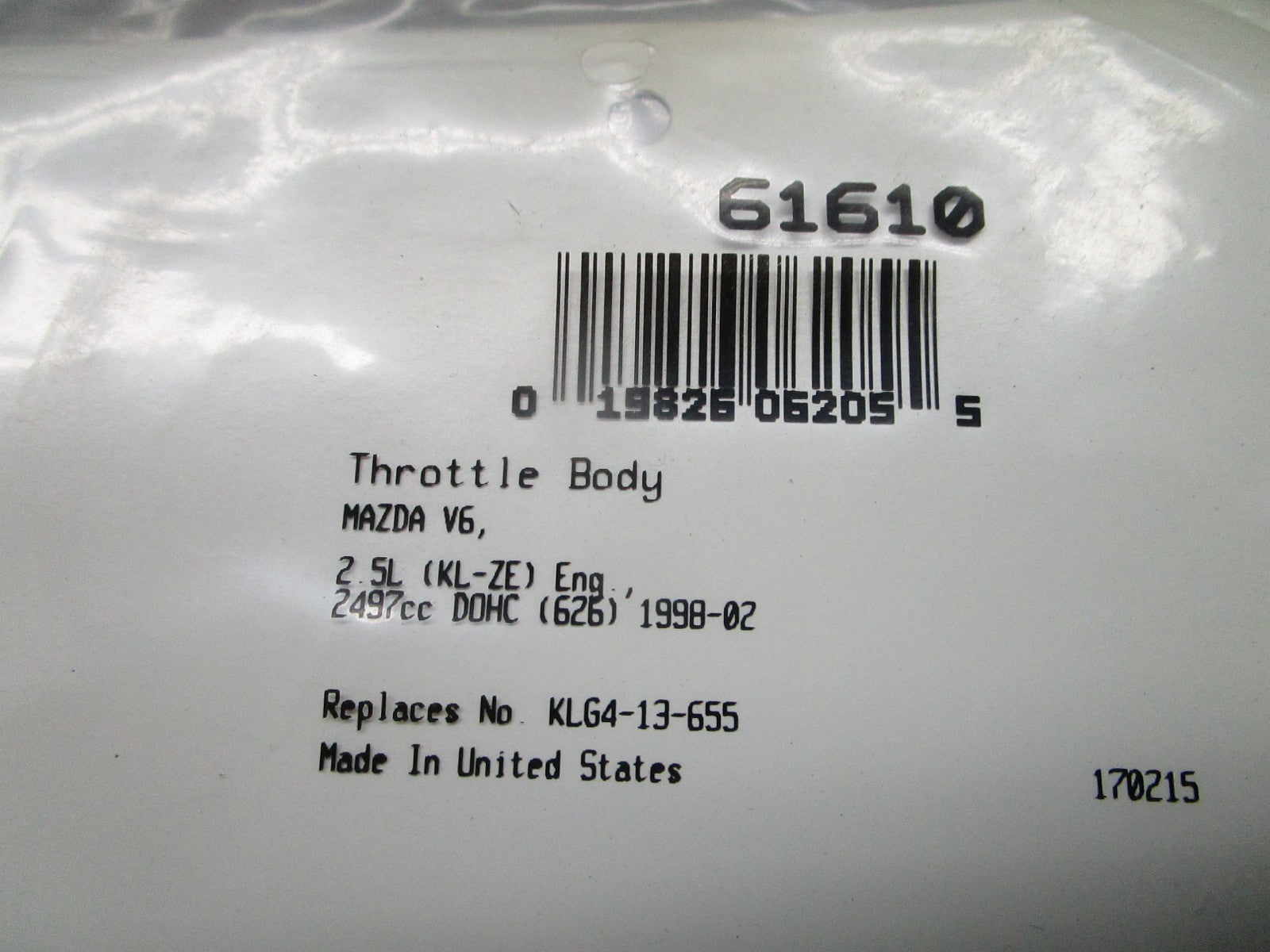 *NEW* 0810 Fel-Pro Throttle Body Gasket 61610