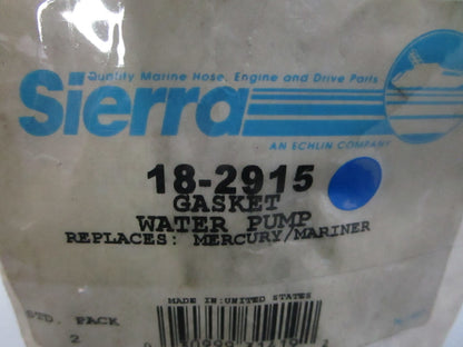 *NEW* 0810 Sierra Water Pump Gasket 18-2915 Replaces: Mercury 27-858524