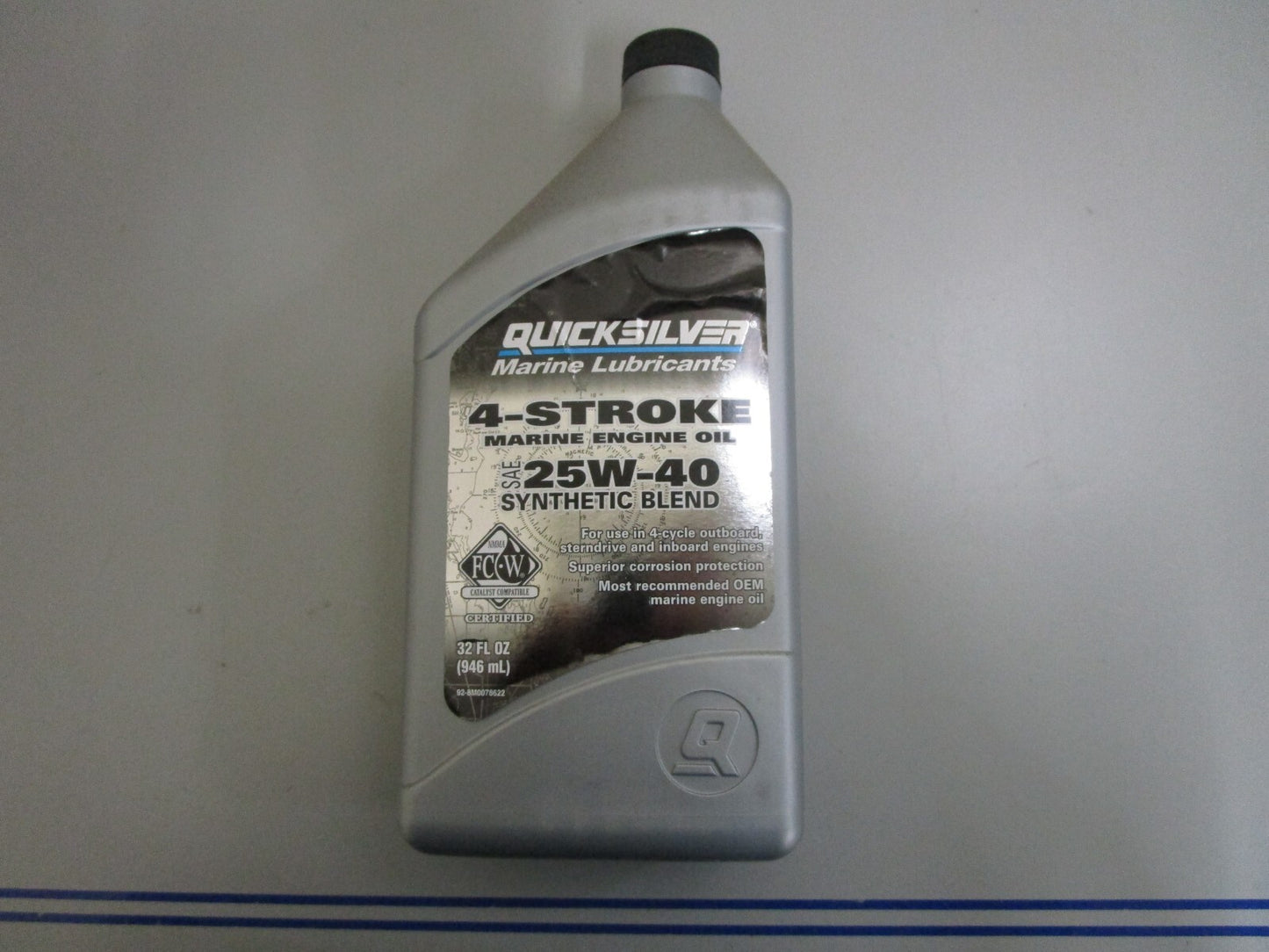 *NEW OEM* 0820 Mercury Quicksilver 4-Stroke Marine Engine Oil 92-8M0078622