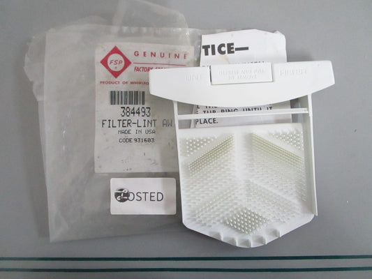 NEW OEM 384493 Whirlpool Lint Filter 0820