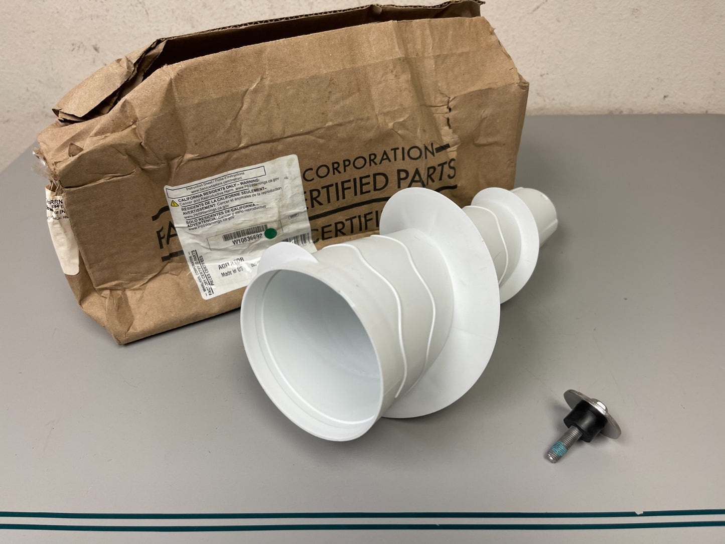Whirlpool NEW OEM Top Load Washer Upper Agitator W10836692 Maytag Kenmore 0720