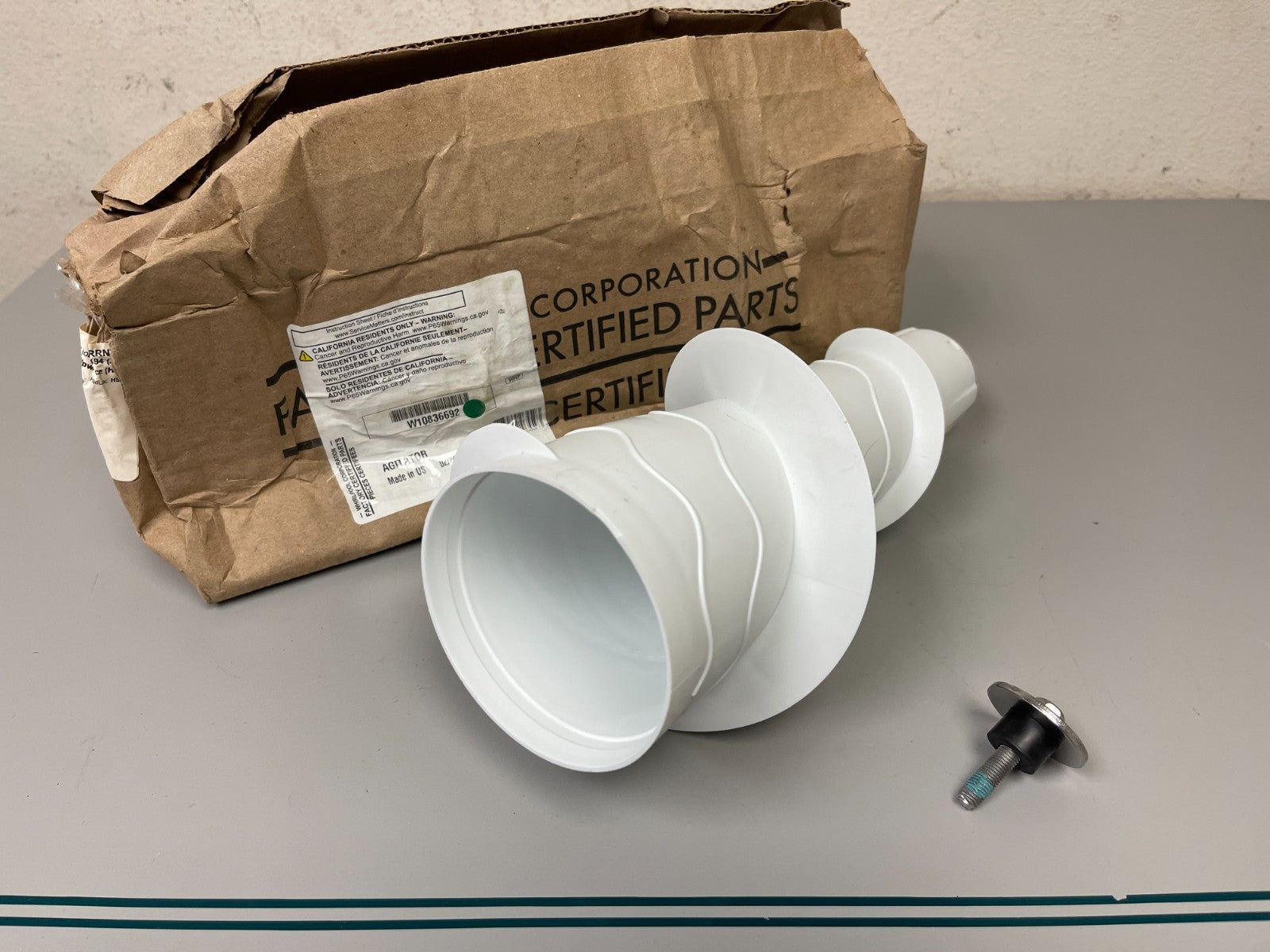 Whirlpool NEW OEM Top Load Washer Upper Agitator W10836692 Maytag Kenmore 0720