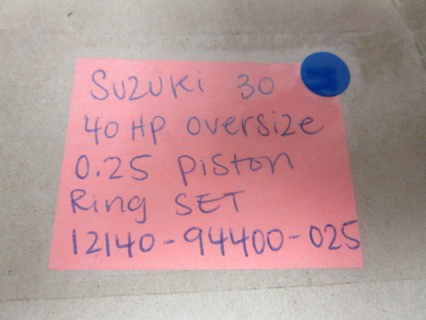 *NEW OEM* 0810 Suzuki 30 40 HP Oversize 0.5 Piston Ring Set 12140-94400-025