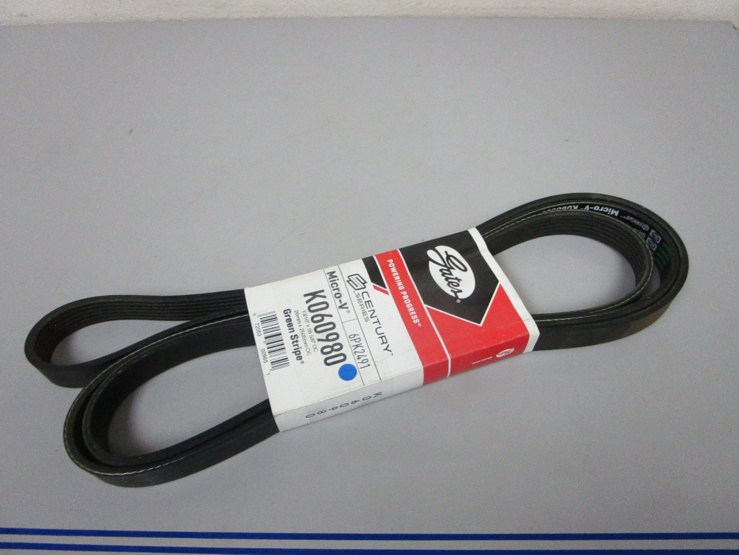 NEW K060980 Gates Micro-V Green Stripe 13/16" x 98 ⅝" Serpentine Belt 0720
