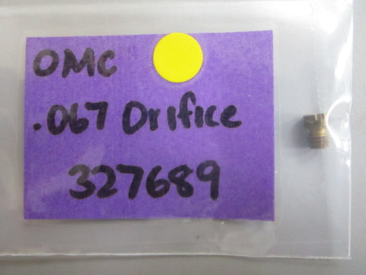 *NEW OEM* 0810 OMC Johnson Evinrude .067 Orifice 327689 0327689