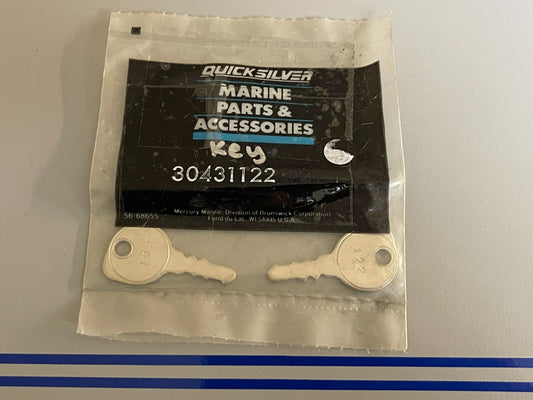 *NEW OEM* (LOT OF 2) 0810 Mercury Quicksilver 122 Key 30431122