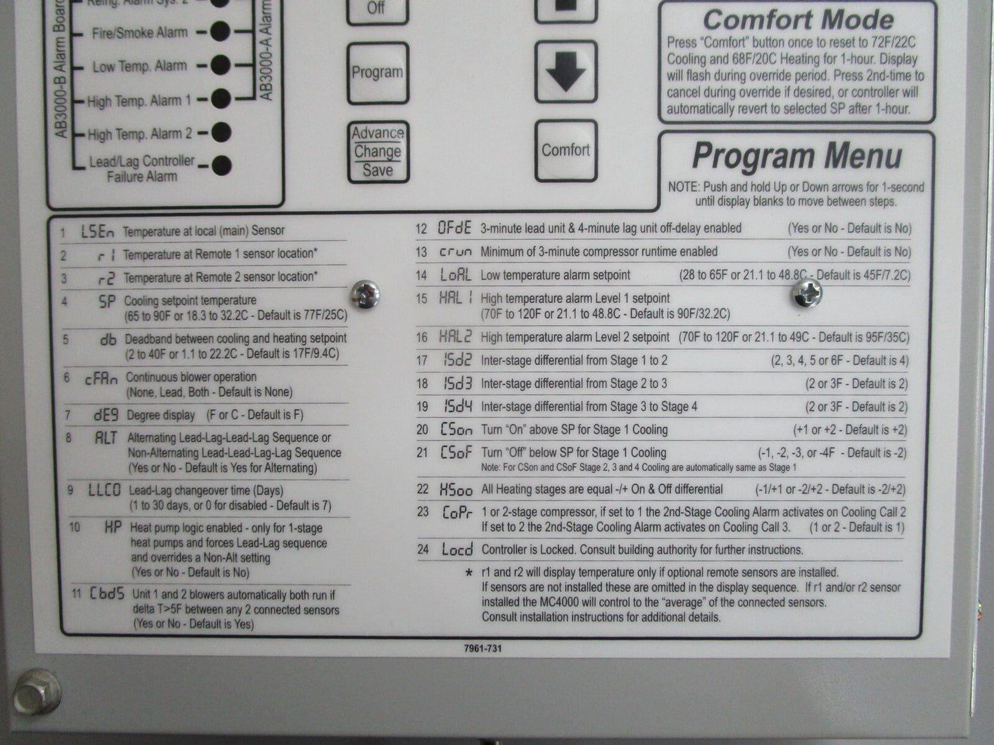 *NEW* 0820 Bard Solid State Dual Unit Lead/Lag Controller MC4000-A