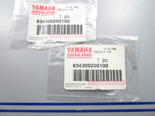 *NEW OEM* (LOT OF 2) 0810 Yamaha E-Type Circlip 934300200100 93430-02001-00