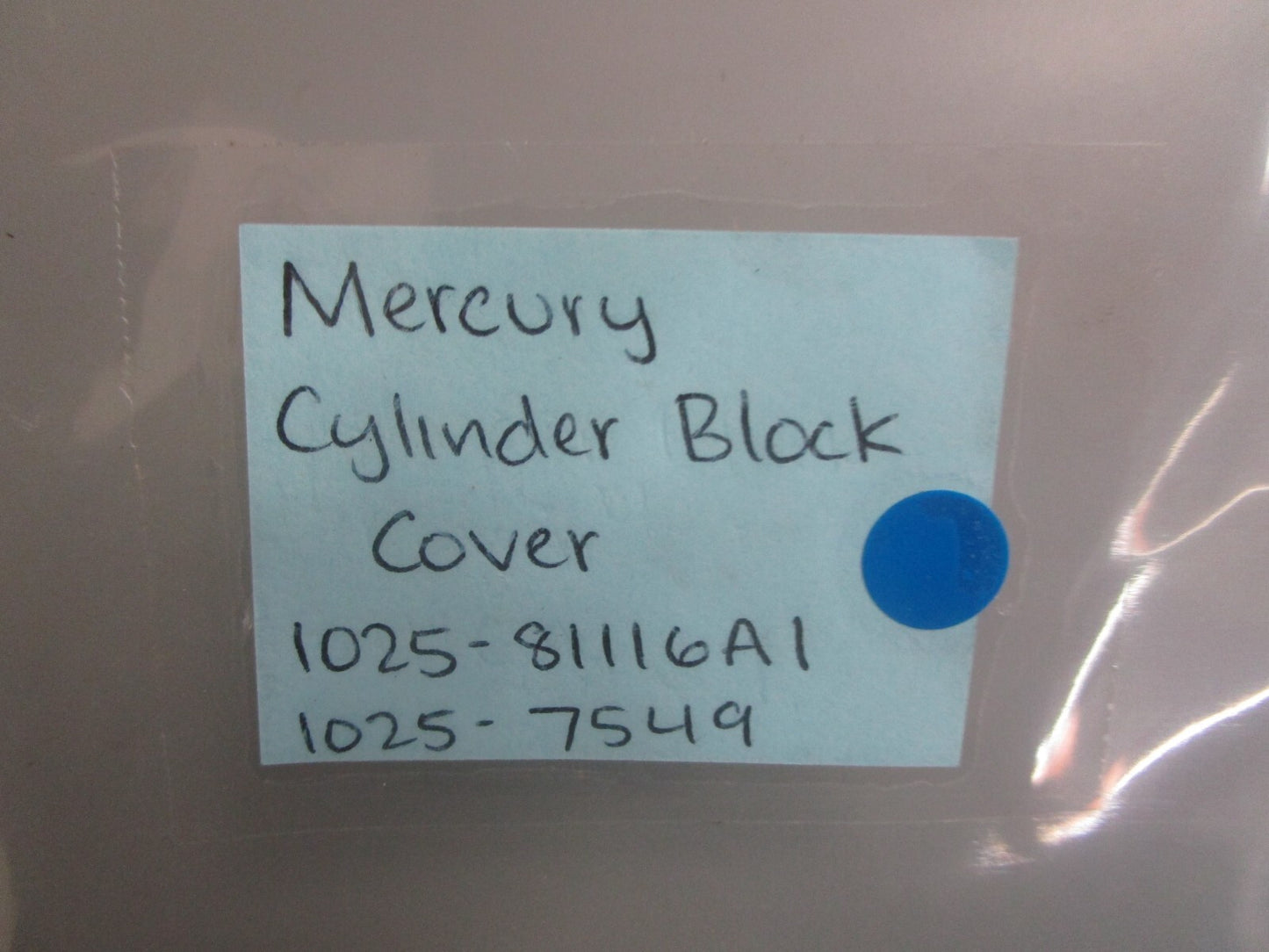 *NEW OEM* 0820 Mercury Quicksilver Cylinder Block Cover 1025-81116A1 1025-7549