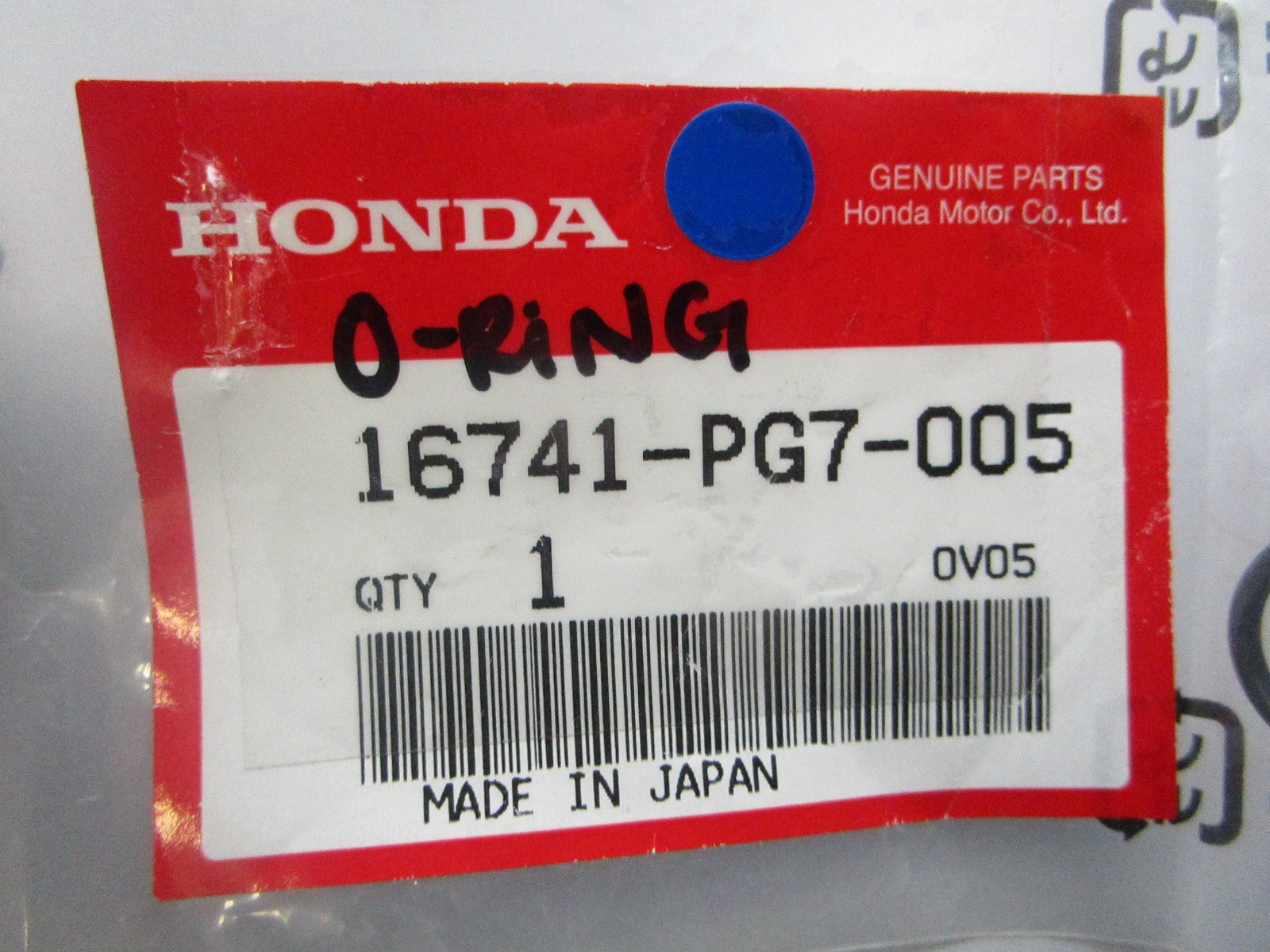 *NEW OEM* (LOT OF 2) 0810 Honda O-Ring 16741-PG7-005