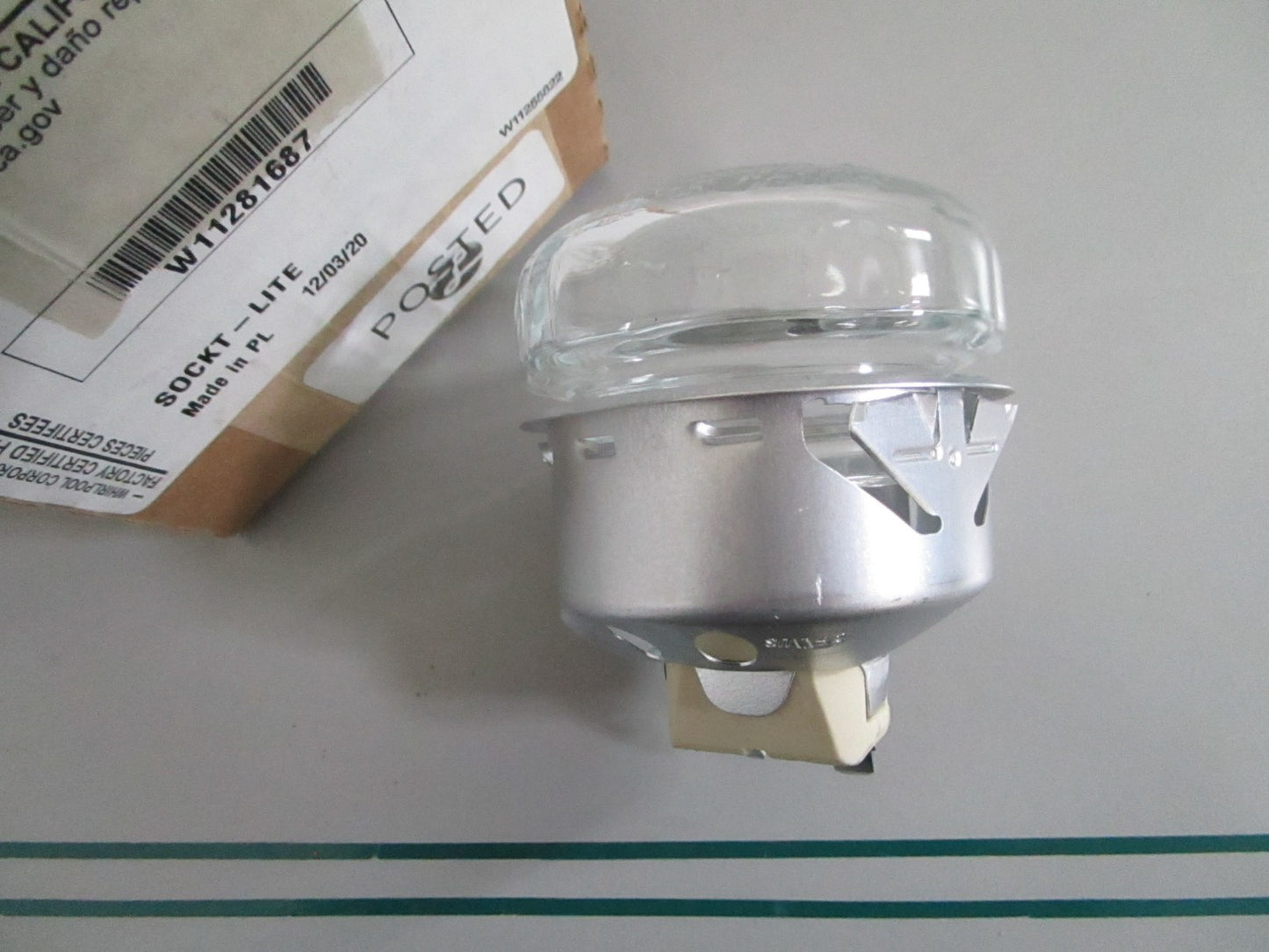 NEW OEM W11281687 Whirlpool Range Oven Light Socket 0820