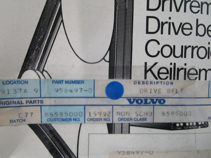 *NEW OEM* 0810 Volvo Penta Drive Belt 958497-0