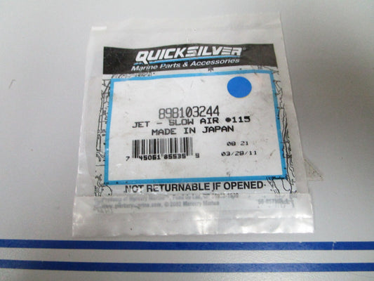 *NEW OEM* 0810 Mercury Quicksilver Slow Air #115 Jet 898103244