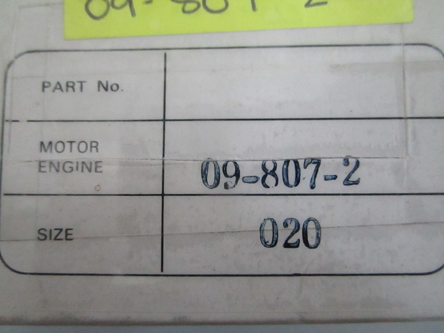 NEW OEM 09-807-2 LeMans Pro Series .020 Piston Kit 0820